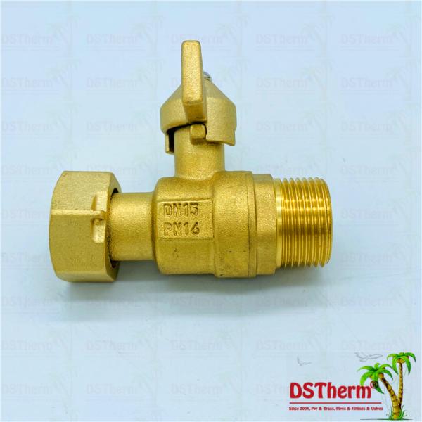 Elbow Handle Single Union Ball Valve Male And Female Brass With Male Threaded Connector