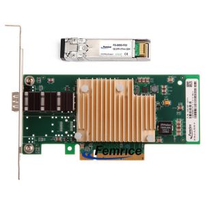 Wholesale Femrice 10G Gigabit Ethernet Server Interface LAN Card Single SFP+ Fiber Port INTEL 82599 Chipset With MM Transceiver from china suppliers