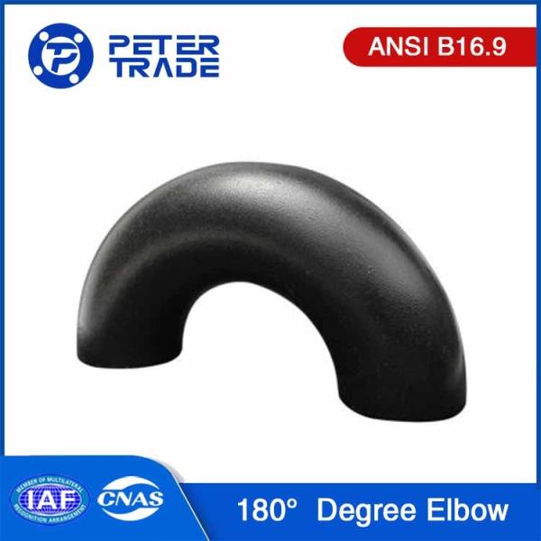 Quality Carbon Steel ASTM A234 WPB ASME B16.9 Pipe Fitting 180 Degree Long Radius Elbows for Piping Systems for sale