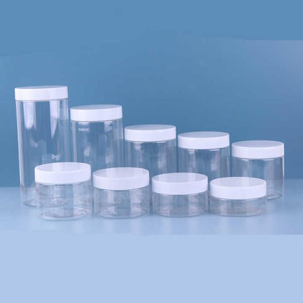 Customized Printing Plastic Jar Containers With Aluminum Lid And Custom