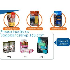 Stand Up Packaging Bag With See-Through Window, k Food Packaging Bag, Gravure