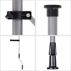 250/300 cm Wide Clamp Awning Sun Protection Balcony Awning Height Adjustable Sun