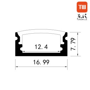 Slim 8mm Surface Led Strip Aluminum Profile , Linear Light Custom Led Channel
