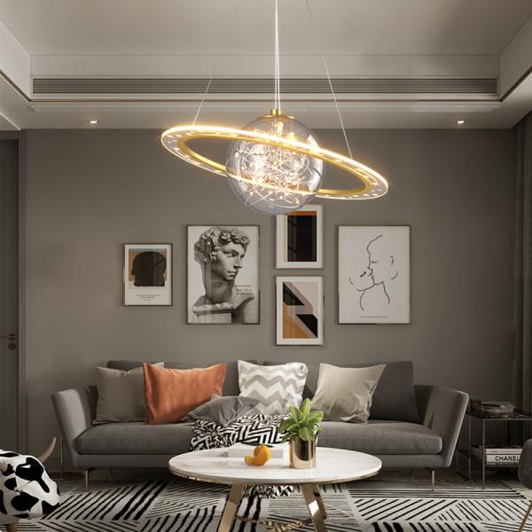 European-style crystal chandelier home modern living room bedroom banquet hall luxury atmosphere amber crystal pendant light