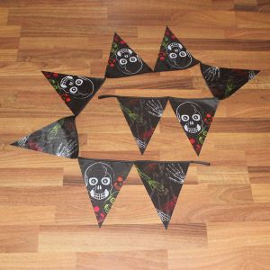 Wholesale Halloween Triangle Flag Bunting Skeleton from china suppliers