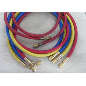 Blue NBR Fiber Spiral Refrigerant Charging Hose , WP 500psi , 600psi