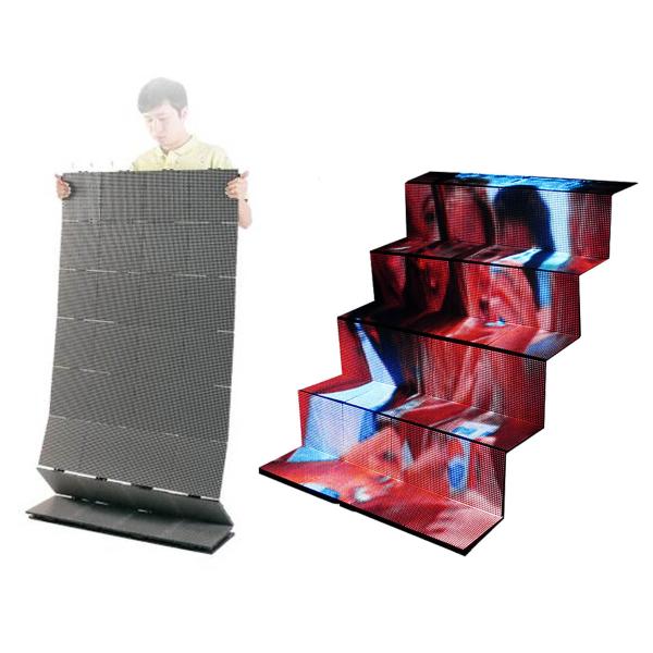 P6mm Foldable Led Screen , Full Color Flexible Led Screen Display Indoor Rental