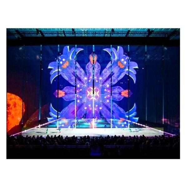 Quality Front / Rear 3D Holographic Mesh Projection Screen For Stage / Exhibition Halls for sale