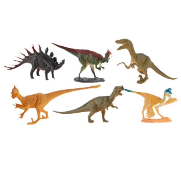 Realistic Multi Colored Jurassic Age Figure Toy / 6 PCS Mini Dinosaur Figure Set