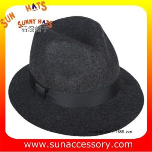 T8981177 Sun Accessory customized fashion winner 100% wool felt fedora hats,