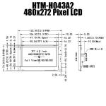 4.3 Inch UART Resistive Touch Screen TFT LCD 480x272 Display With Lcd Controller