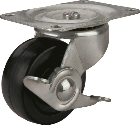 Locking Wheels Rubber Wheel Tiny Caster 3