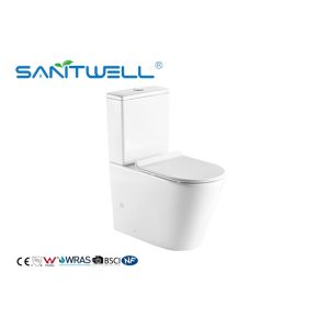 China New Design Chaozhou Two Piece WC Close Coupled Toilet Floor Standing With CE Certification on sale