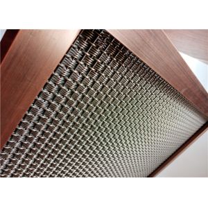 Pre - Crimped Woven Architectural Wire Mesh Panels With Versatile Spine Frame