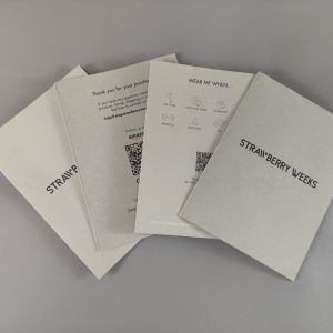 Clothing Instruction Manual Customized Card with Matte Lamination Surface