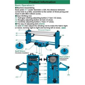 Circular Knitting Folding Fabric Roll Winding Machine 500 Kg