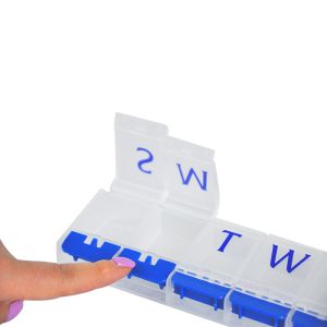 Airtight Large 7 Day Weekly Pill Box Weekly Am Pm Daily Vitamin Dispenser Holder