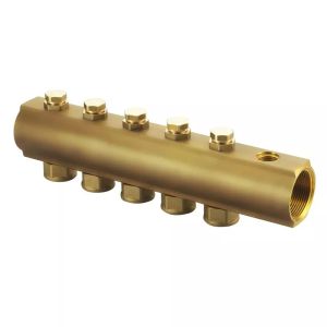 Customized Female 3/4" BSP Brass Water Manifold with 3 x 1/2" Inlets and +/-0