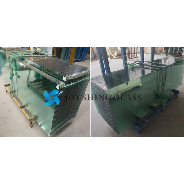 Photo of Transparent Toughened Glass Customized Shape 8mm Dark Blue Toughened Glass For Railings