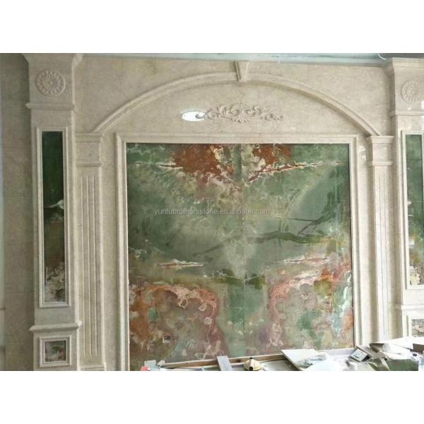 Green Onyx Marble Backlit Panel for Modern Graphic Design and Wall Decoration Purpose