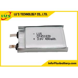Flexible Packaging Lithium Manganese Battery CP451830 Thin Lithium Ion Battery
