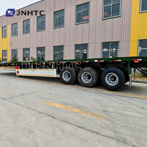 3 Axles 40tons Flatbed Semi Trailer 20ft 40ft Containers