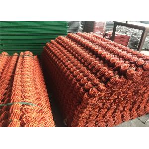 Chain Link Fence mesh 2.5" x 2.5" PVC and PE coated Orange Color Diameter 8gauge