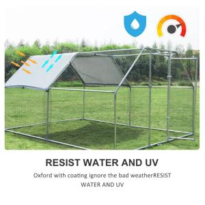 Galvanized Metal Chicken Coop Cage with Cover Walk In Chicken Cage Pen Run 10' W