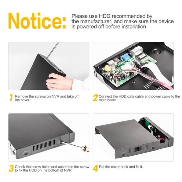 4 Channel 960p Poe CCTV Camera Kit Onvif Poe Home Security System