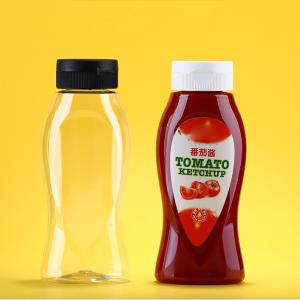 PETG Clear Ketchup Plastic Seasoning Bottles ODM 450ml
