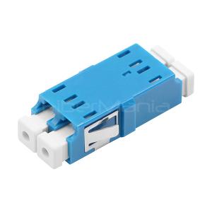 LC To LC Duplex OS2 Single Mode Plastic Fiber Optic Adapter Without Flange