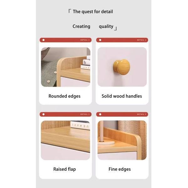 Solid Oak Wood Medical Bedside Cabinet For Living Room And Bedroom High Functionality