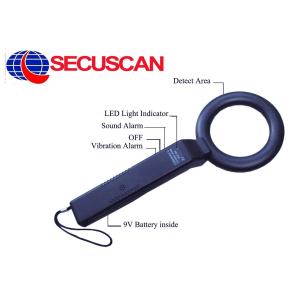 Black Metal Detector Handheld Body Scanner for Detect Weapons