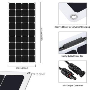 Frameless Bifacial Portable Flexible Solar Panels Cell 200W 36V