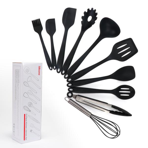 Non Stick Silicone Cooking Set Color Kitchen Utensils Set for ISO9001 Certified Kitchen