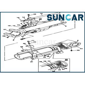 LZ009410 Boom Seal Kits Cylinder Repair Kit For CASE Excavator CX135SR