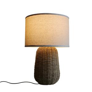 Customized Modern Hand Woven Natural Rattan table lamp