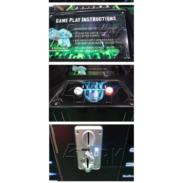 42" Aliens Extermination coin pusher shoot game machine simulator game machine