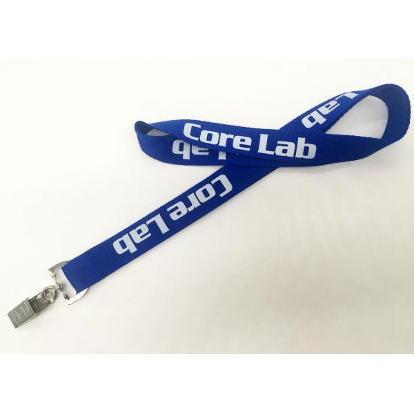 Luxurious Silk Screen Lanyards / Full Color Lanyards With Safety Breakaway Buckle