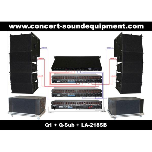 480W Full Range Line Array Speaker With 1.4"+2x10" Neodymium Drivers For Concert