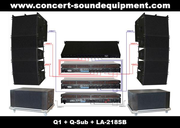 Quality 480W Line Array Speaker Sound System ,With1.4"+2x10" Neodymium Drivers And Built-in Crossover for sale