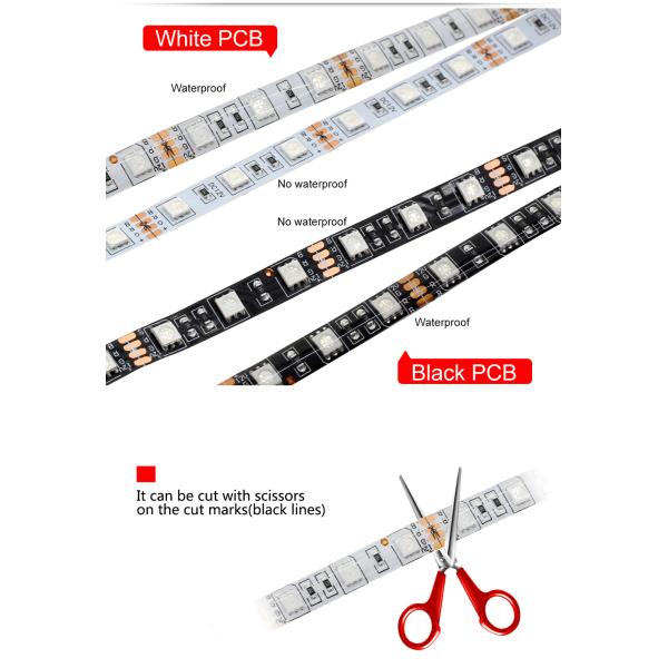 Under Cabinet LED Strip Kit Waterproof IP65 Black PCB 72W With Motion Sensor