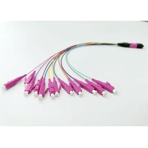MPO Female To LC Simplex MPO Breakout Cable Multimode OM4 Fiber For Military