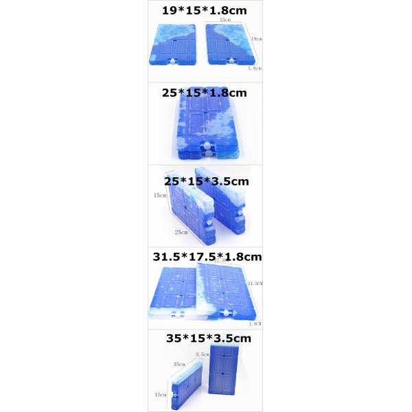 Non Toxic Food Grade Eutectic Cold Plates Gel Polymer Cold Bricks For Cooler Box For Food Frozen