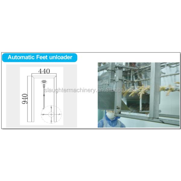 Automatic Feet Unload Machine Poultry slaughering processing equipment