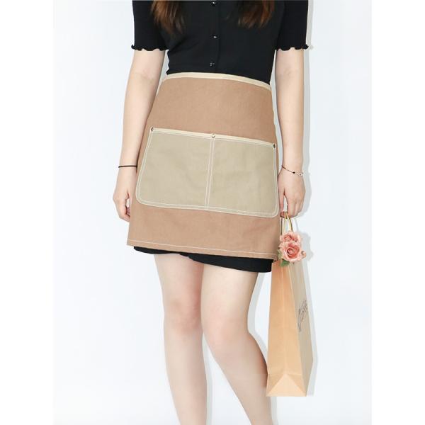 Khaki Polyester Cotton Waiter Work Kitchen Cooking Apron