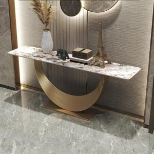 Customized Luxury Entrance Console Table Gold 120cm/150cm Length