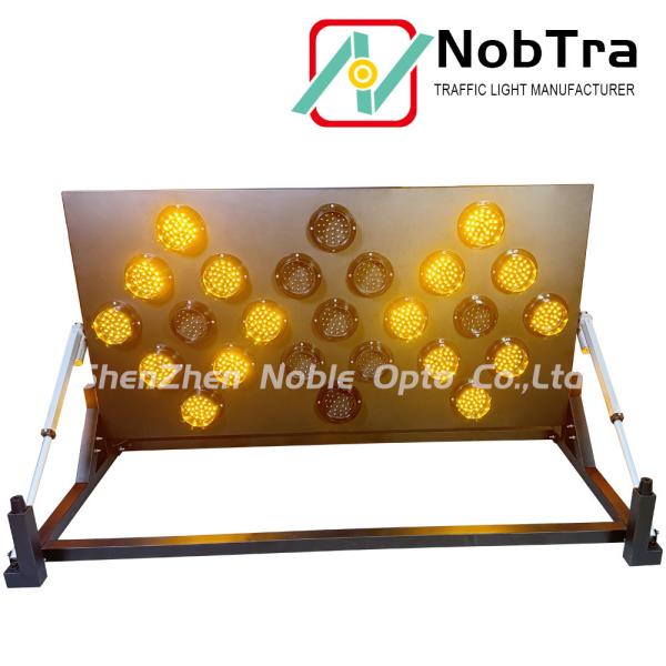 25 Amber Temporary Traffic control IP54 Approved Solar Battery Powered With Remote Control