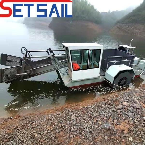 Customizable Chemical Treatment Engineers Overseas Trash Skimmer Boat for Lake