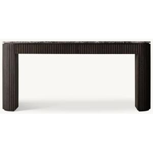 Modern Bedroom Walnut Console Table With Roller Shutter Door Cabinet